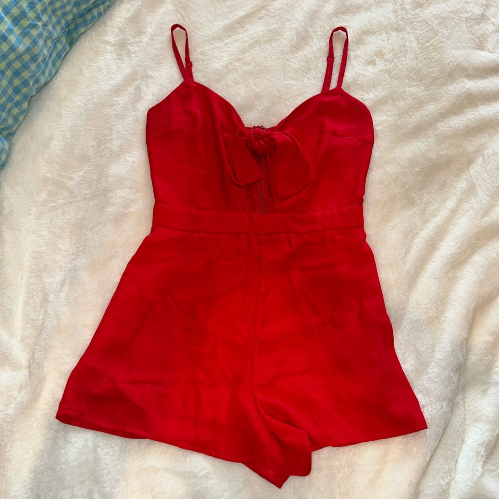 Red Women's Romper